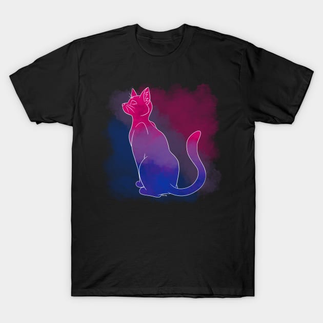 LGBT+ Cats: Bi T-Shirt by Sarady